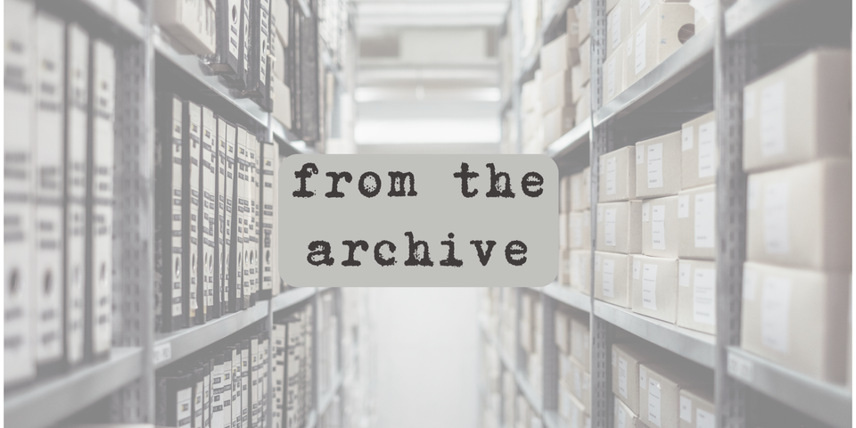 many files on shelves with from the archive written over the top
